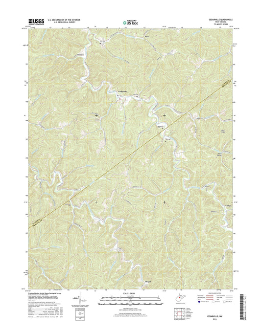Cedarville West Virginia US Topo Map Image