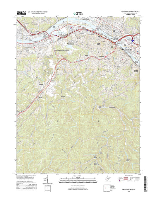 Charleston West West Virginia US Topo Map Image