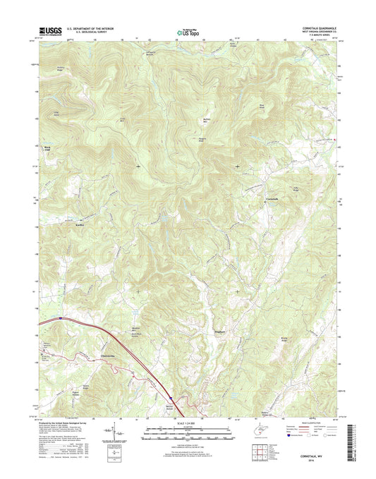 Cornstalk West Virginia US Topo Map Image
