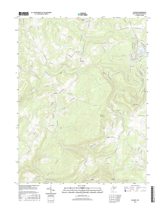 Cuzzart West Virginia US Topo Map Image