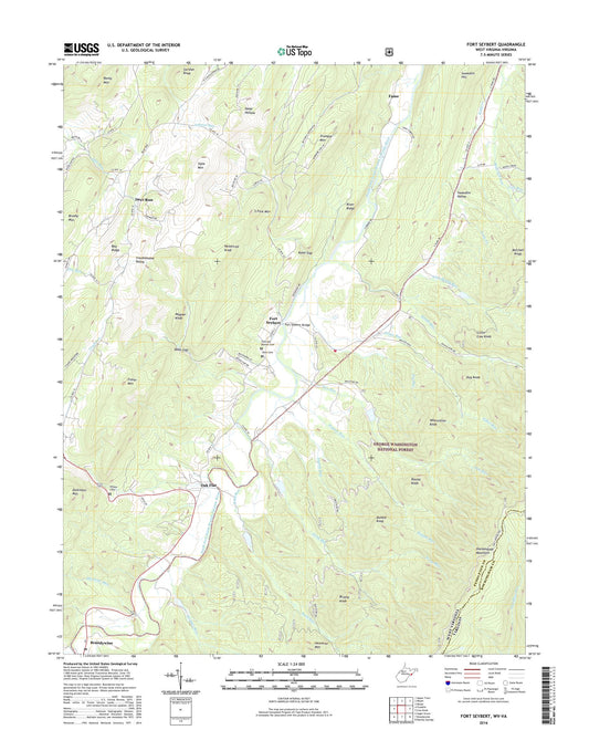 Fort Seybert West Virginia US Topo Map Image