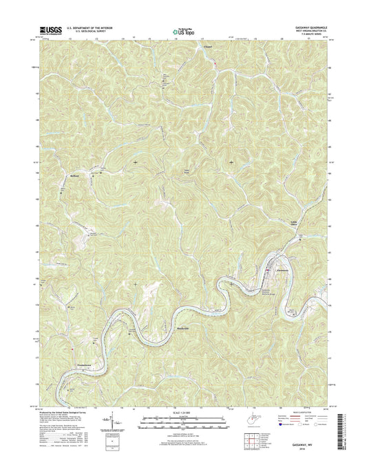 Gassaway West Virginia US Topo Map Image