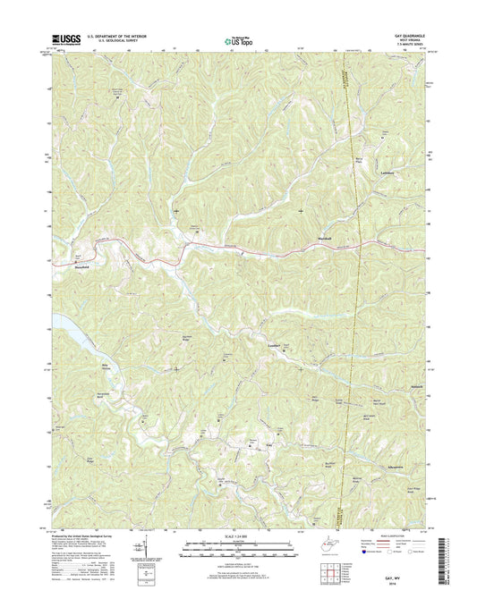 Gay West Virginia US Topo Map Image