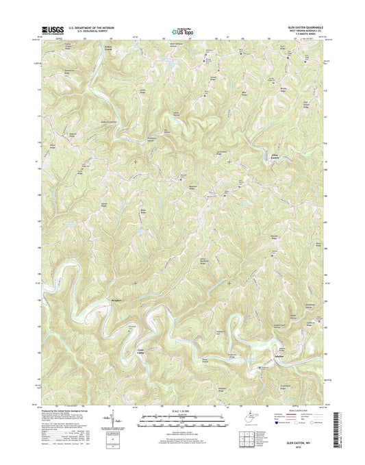 Glen Easton West Virginia US Topo Map Image