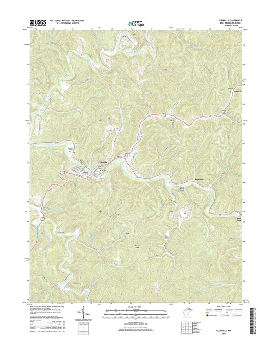 Glenville West Virginia US Topo Map Image