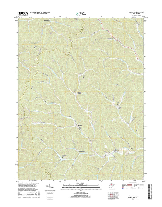 Glover Gap West Virginia US Topo Map Image