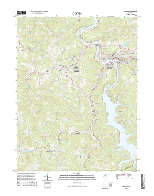 Grafton West Virginia US Topo Map Image