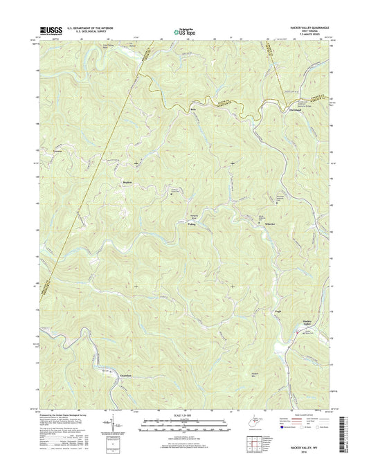 Hacker Valley West Virginia US Topo Map Image