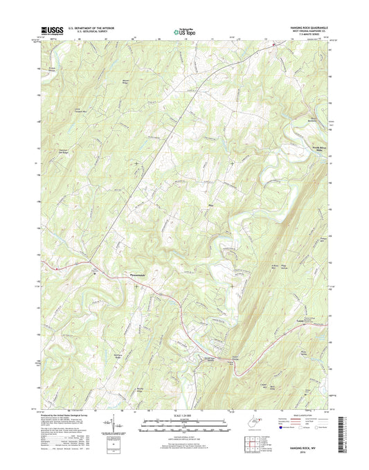 Hanging Rock West Virginia US Topo Map Image