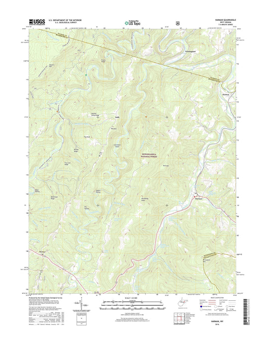 Harman West Virginia US Topo Map Image