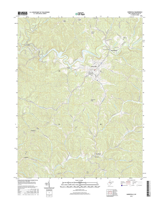 Harrisville West Virginia US Topo Map Image