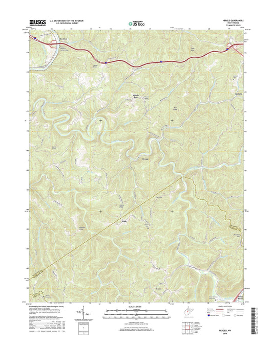 Herold West Virginia US Topo Map Image
