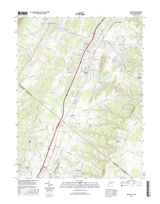 Inwood West Virginia US Topo Map Image