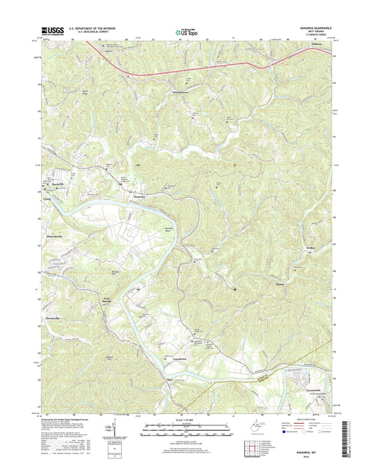 Kanawha West Virginia US Topo Map Image