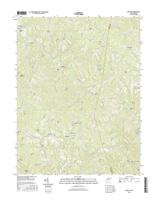 Kentuck West Virginia US Topo Map Image