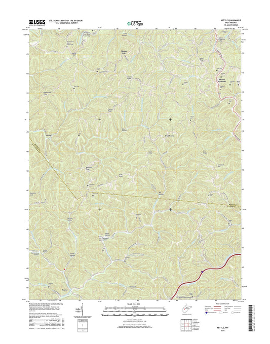 Kettle West Virginia US Topo Map Image