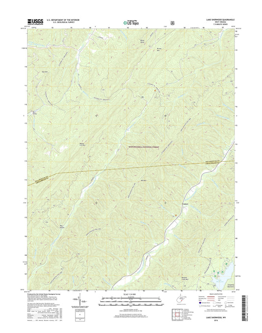 Lake Sherwood West Virginia US Topo Map Image