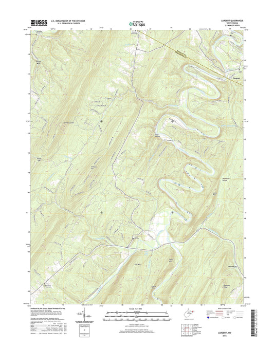 Largent West Virginia US Topo Map Image