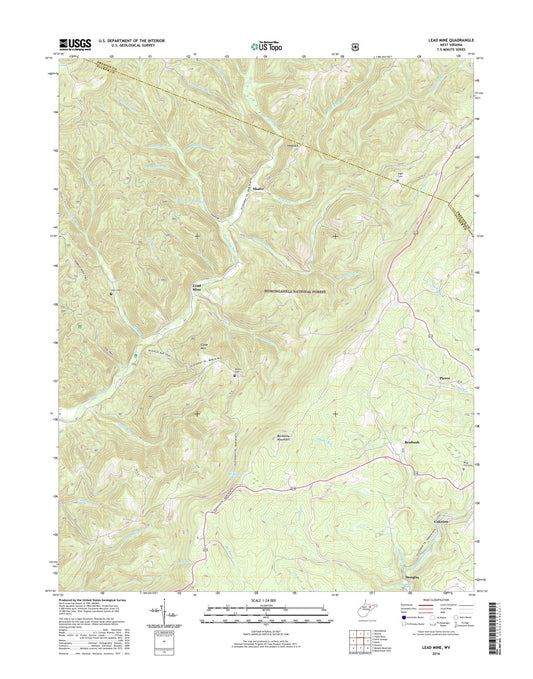 Lead Mine West Virginia US Topo Map Image