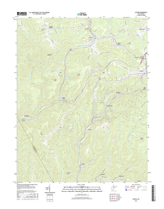 Lester West Virginia US Topo Map Image