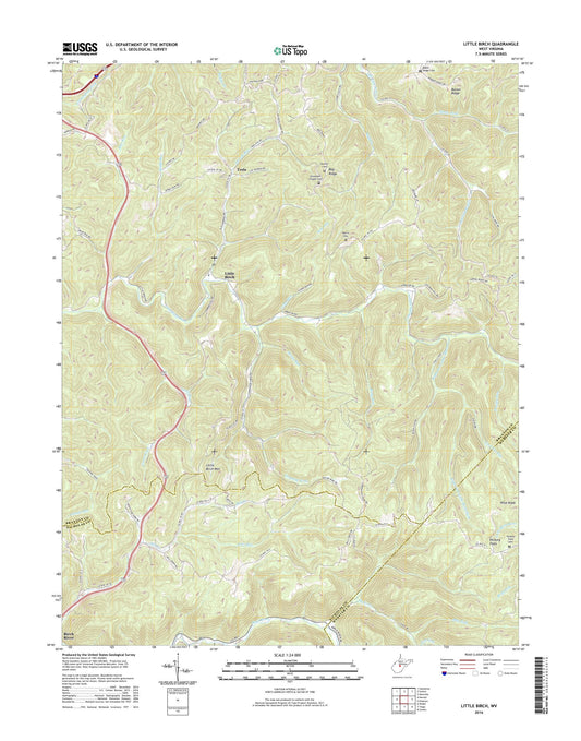 Little Birch West Virginia US Topo Map Image