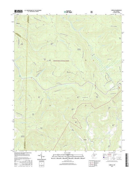 Lobelia West Virginia US Topo Map Image