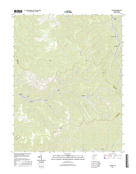 Lorado West Virginia US Topo Map Image