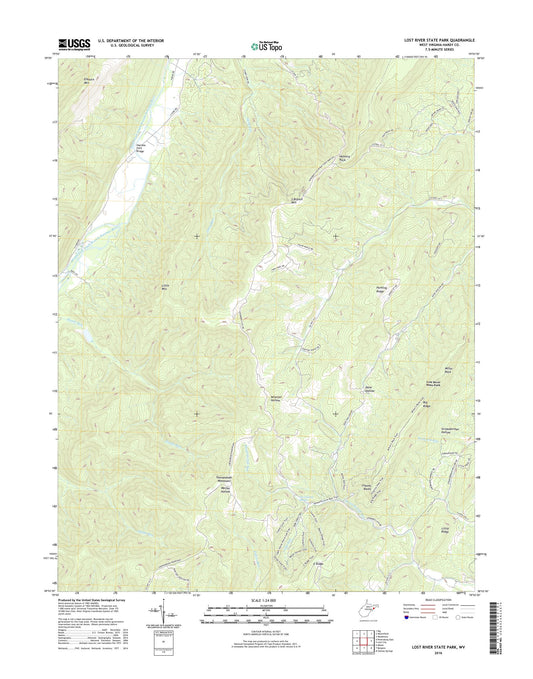 Lost River State Park West Virginia US Topo Map Image
