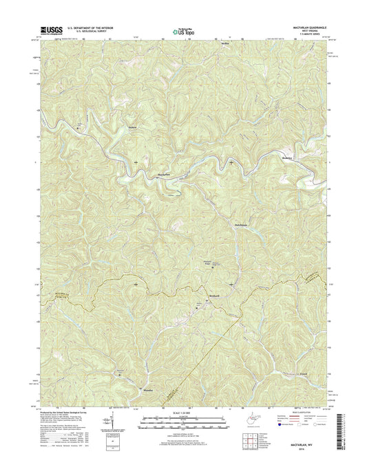 MacFarlan West Virginia US Topo Map Image