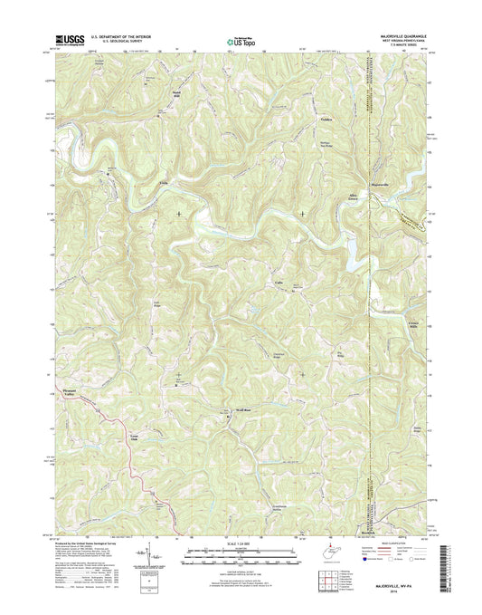 Majorsville West Virginia US Topo Map Image