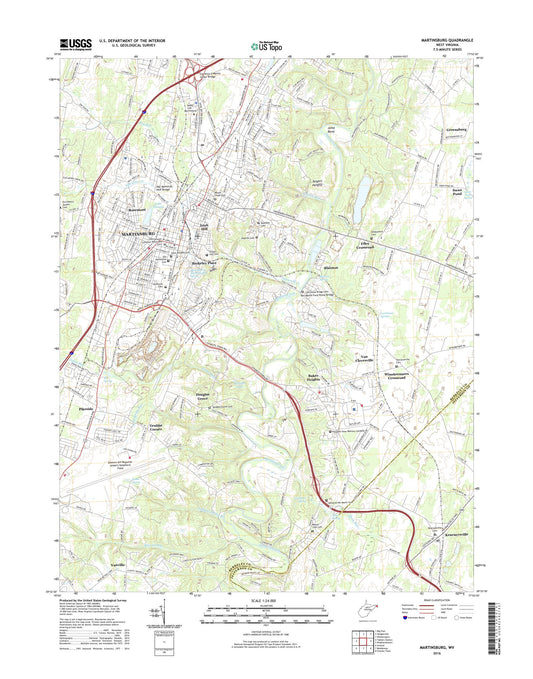 Martinsburg West Virginia US Topo Map Image