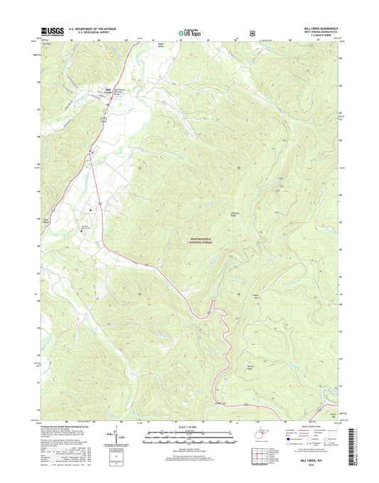 Mill Creek West Virginia US Topo Map Image