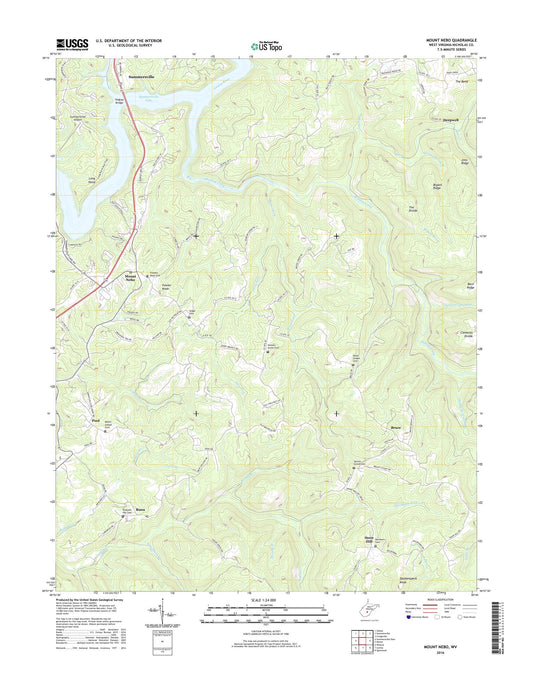 Mount Nebo West Virginia US Topo Map Image