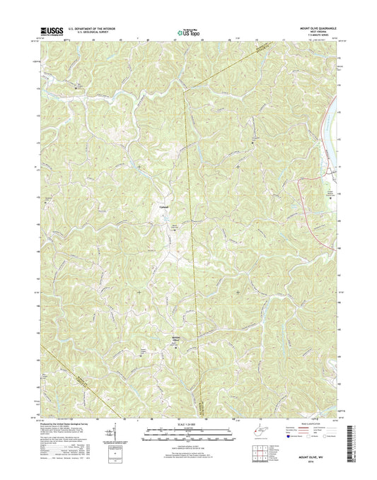 Mount Olive West Virginia US Topo Map Image