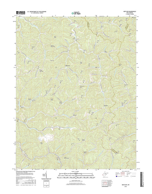 Nestlow West Virginia US Topo Map Image