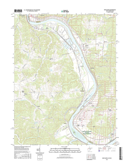 New Haven West Virginia US Topo Map Image