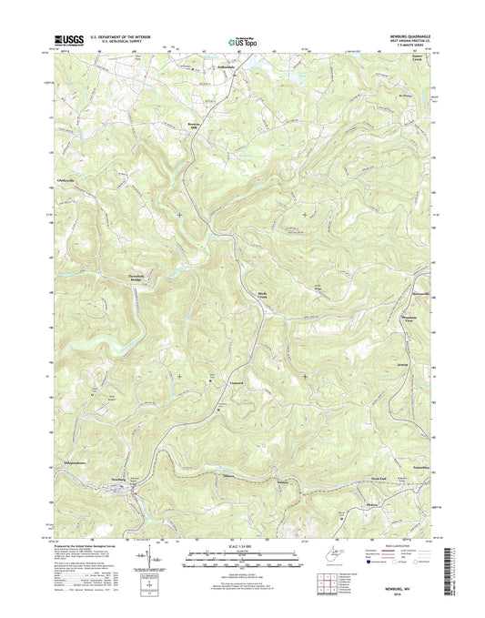 Newburg West Virginia US Topo Map Image