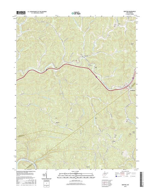 Newton West Virginia US Topo Map Image