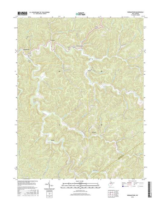Normantown West Virginia US Topo Map Image