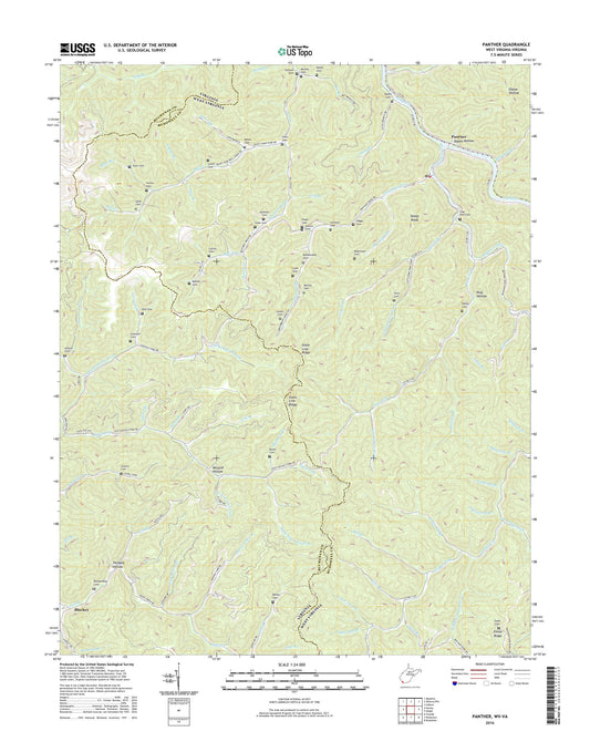 Panther West Virginia US Topo Map Image