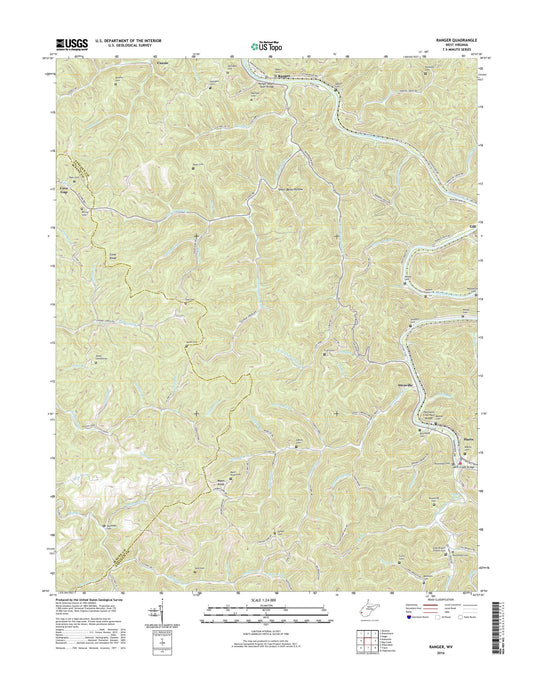 Ranger West Virginia US Topo Map Image