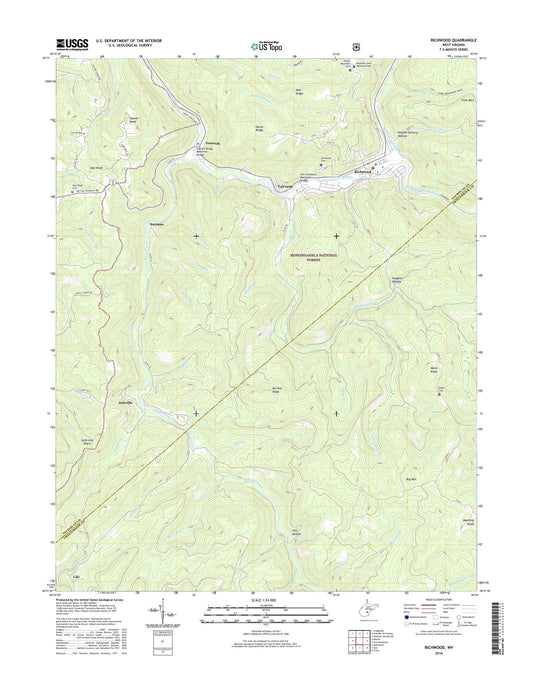 Richwood West Virginia US Topo Map Image