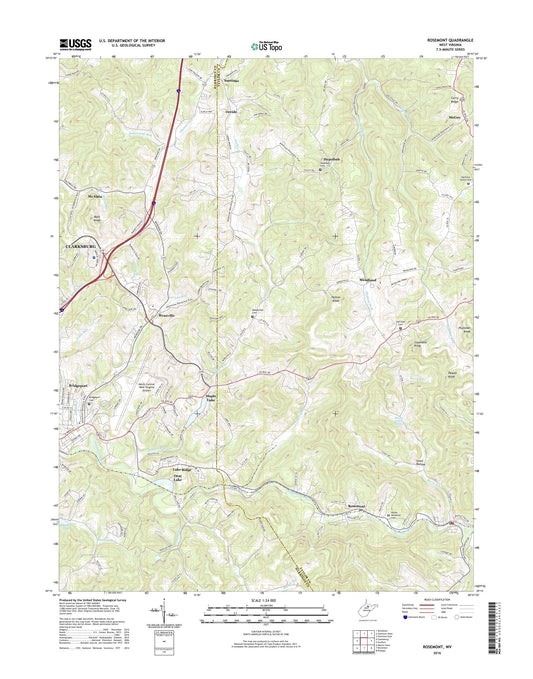 Rosemont West Virginia US Topo Map Image