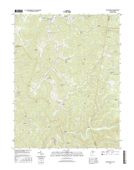 Walkersville West Virginia US Topo Map Image