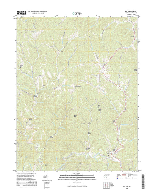 Walton West Virginia US Topo Map Image