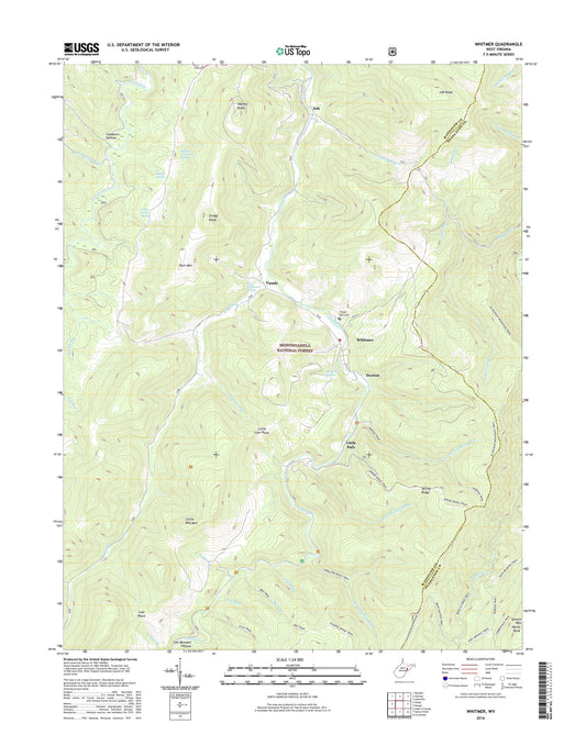 Whitmer West Virginia US Topo Map Image