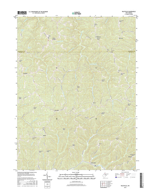 Wileyville West Virginia US Topo Map Image