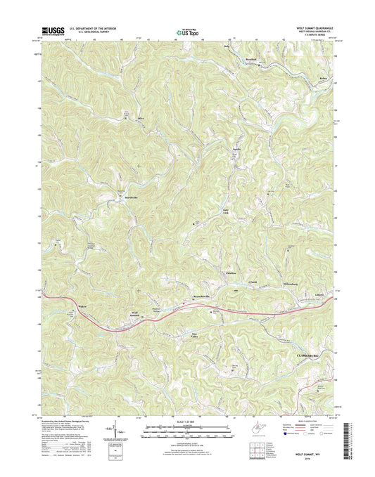 Wolf Summit West Virginia US Topo Map Image