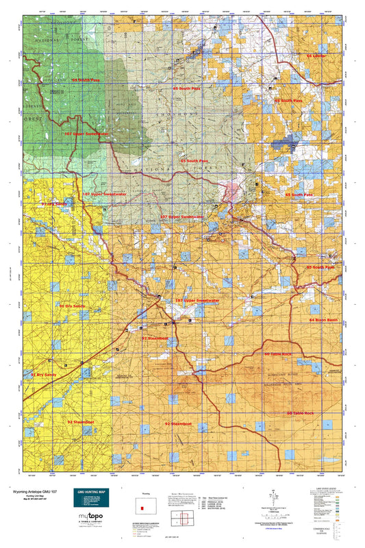 Wyoming Antelope GMU 107 Map Image