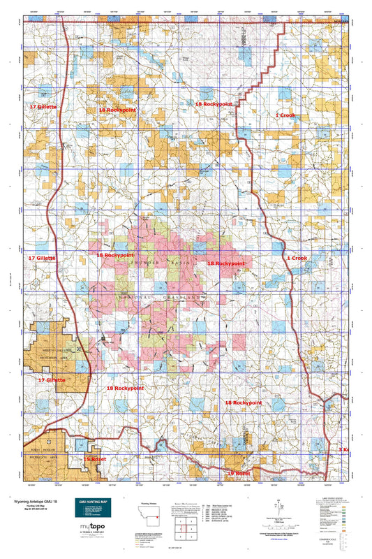 Wyoming Antelope GMU 18 Map Image